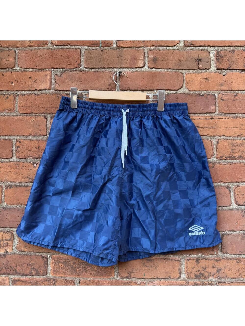 Vintage Umbro blue checkered soccer shorts 90s XL